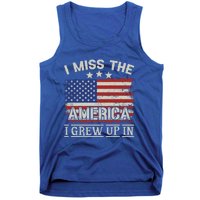 I Miss The America I Grew Up In Vintage American Usa Flag Gift Tank Top