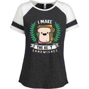 I Make The Best Sandwiches for Food Lovers - Sandwich Enza Ladies Jersey Colorblock Tee