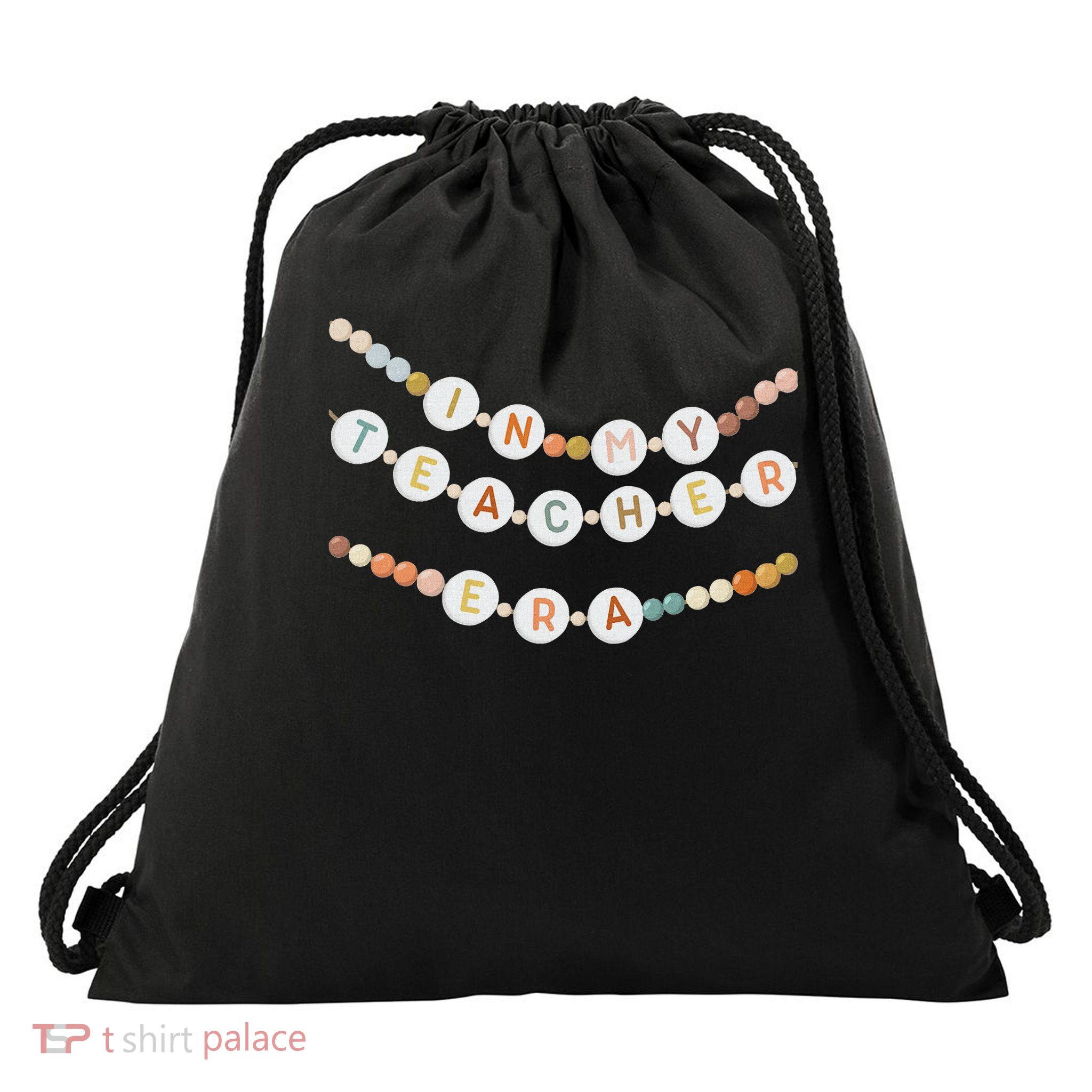In My Teacher Era Back To School Teacher Bracelet Drawstring Bag