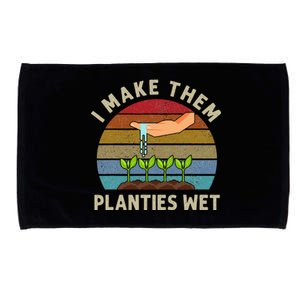 I Make Them Planties Wet Retro Funny Gardening Plants Lovers Microfiber Hand Towel