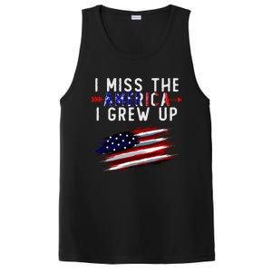 I Miss The America I Grew Up In Distress American Flag PosiCharge Competitor Tank