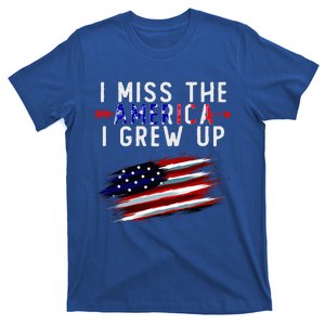 I Miss The America I Grew Up In Distress American Flag T-Shirt