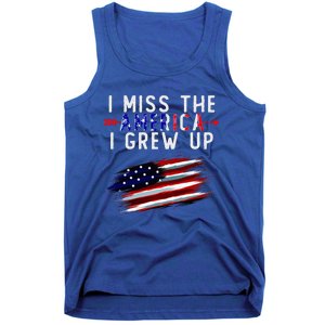 I Miss The America I Grew Up In Distress American Flag Tank Top