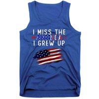 I Miss The America I Grew Up In Distress American Flag Tank Top