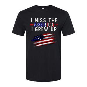 I Miss The America I Grew Up In Distress American Flag Softstyle CVC T-Shirt