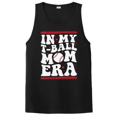 In My T Ball Mom Era Groovy Funny Ball Mom Mothers Day PosiCharge Competitor Tank