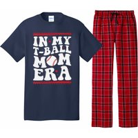 In My T Ball Mom Era Groovy Funny Ball Mom Mothers Day Pajama Set