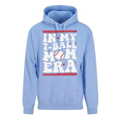 In My T Ball Mom Era Groovy Funny Ball Mom Mothers Day Unisex Surf Hoodie