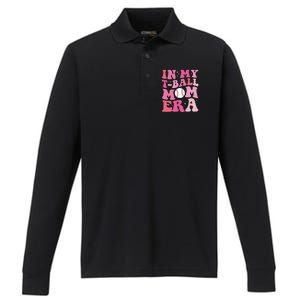 In My Tball Mom Era Ball Mom Funny Mothers Day Performance Long Sleeve Polo