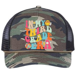 In My Third Grade Era Back To School 3rd Grade Retro Rope Trucker Hat Cap