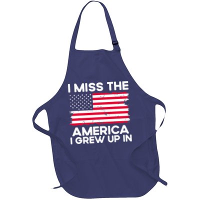 I Miss The America I Grew Up In American Usa Flag Vintage Apron