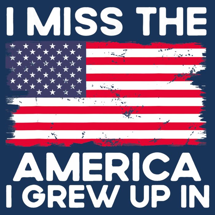 I Miss The America I Grew Up In American Usa Flag Vintage Bucket Hat