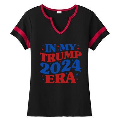 In My Trump 2024 Era Ladies Halftime Notch Neck Tee