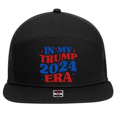 In My Trump 2024 Era 7 Panel Mesh Trucker Snapback Hat