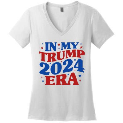 In My Trump 2024 Era Women's V-Neck T-Shirt