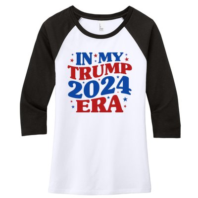 In My Trump 2024 Era Women's Tri-Blend 3/4-Sleeve Raglan Shirt