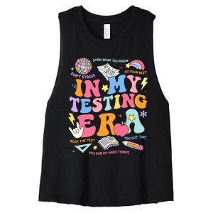 In My Testing Era Staar Test Day You Got This Motivational Women's Racerback Cropped Tank