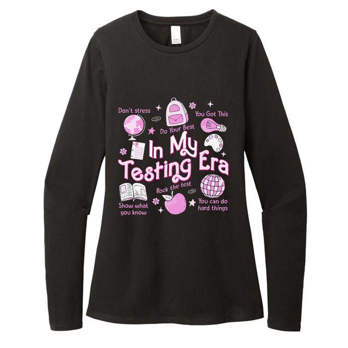 In My Testing Era Teachers Student Rock The Test Testing Day Womens CVC Long Sleeve Shirt