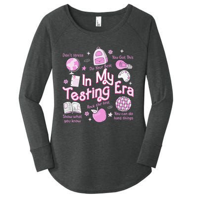 In My Testing Era Teachers Student Rock The Test Testing Day Women's Perfect Tri Tunic Long Sleeve Shirt