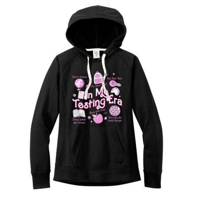 In My Testing Era Teachers Student Rock The Test Testing Day Women's Fleece Hoodie