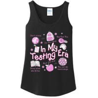 In My Testing Era Teachers Student Rock The Test Testing Day Ladies Essential Tank