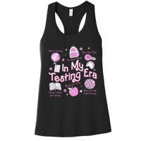 In My Testing Era Teachers Student Rock The Test Testing Day Women's Racerback Tank