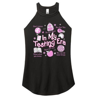 In My Testing Era Teachers Student Rock The Test Testing Day Women's Perfect Tri Rocker Tank