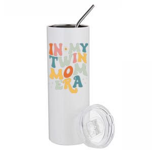 In My Twin Mom EraCute Groovy New Mom Gift Mother’S Day Stainless Steel Tumbler