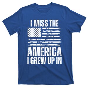 I Miss The America I Grew Up In Distressed American Flag Gift T-Shirt