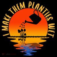 I Make Them Planties Wet Funny Gardening Gardener Joke Stripe Pom Pom Beanie