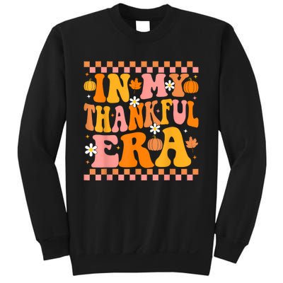 In My Thankful Era Fall Pumpkin Autumn Groovy Thanksgiving Sweatshirt