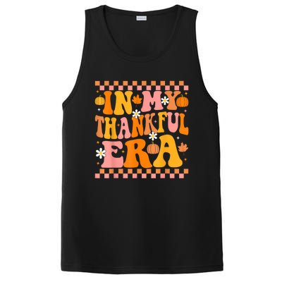 In My Thankful Era Fall Pumpkin Autumn Groovy Thanksgiving PosiCharge Competitor Tank