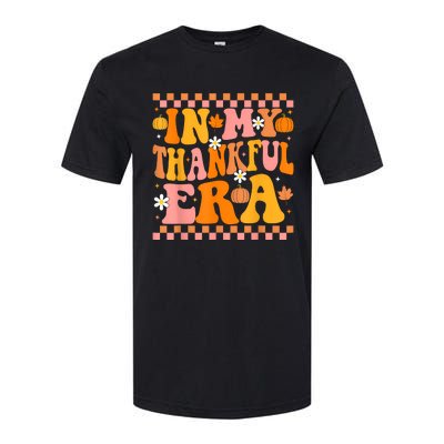 In My Thankful Era Fall Pumpkin Autumn Groovy Thanksgiving Softstyle® CVC T-Shirt