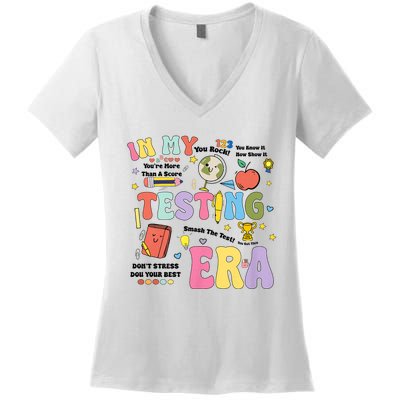 In My Testing Era Staar Test Day You Got This Motivational Women's V-Neck T-Shirt