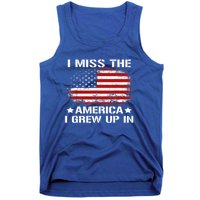 I Miss The America I Grew Up In American Flag Vintage Gift Tank Top