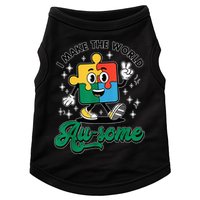I Make The World Au-Some Autism Puzzle Boy Support Doggie Tank