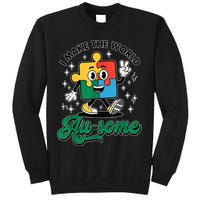 I Make The World Au-Some Autism Puzzle Boy Support Sweatshirt
