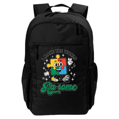 I Make The World Au-Some Autism Puzzle Boy Support Backpack