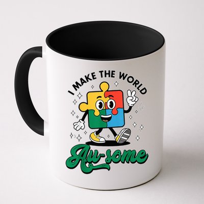 I Make The World Au-Some Autism Puzzle Boy Support Mug