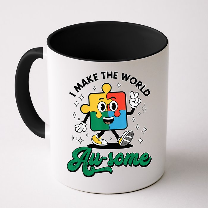 I Make The World Au-Some Autism Puzzle Boy Support Mug