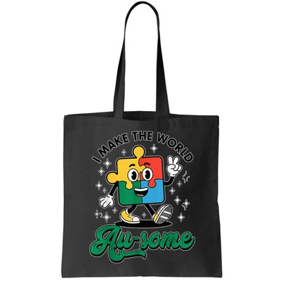 I Make The World Au-Some Autism Puzzle Boy Support Bag