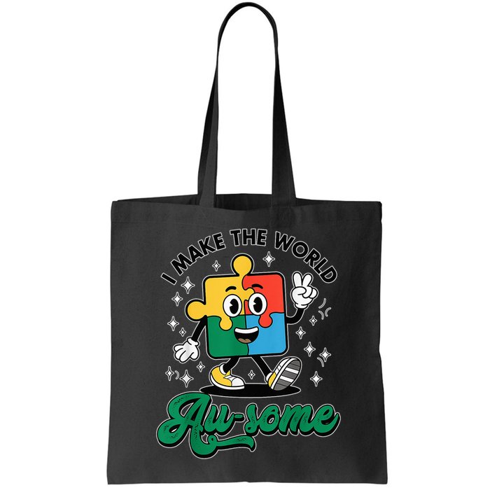 I Make The World Au-Some Autism Puzzle Boy Support Bag