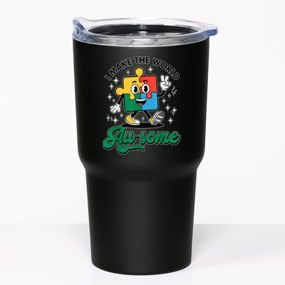 I Make The World Au-Some Autism Puzzle Boy Support Tumbler