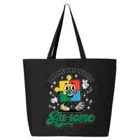 I Make The World Au-Some Autism Puzzle Boy Support 25L Jumbo Tote