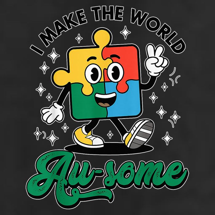 I Make The World Au-Some Autism Puzzle Boy Support Trucker Hat