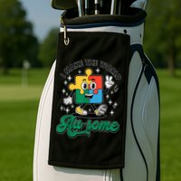 I Make The World Au-Some Autism Puzzle Boy Support Golf Towel