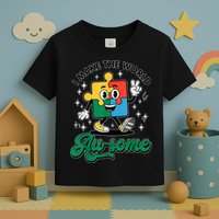 I Make The World Au-Some Autism Puzzle Boy Support Toddler T-Shirt