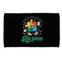 I Make The World Au-Some Autism Puzzle Boy Support Microfiber Hand Towel