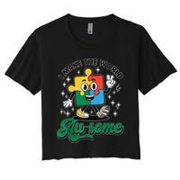 I Make The World Au-Some Autism Puzzle Boy Support Crop Top