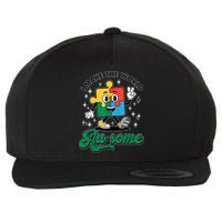 I Make The World Au-Some Autism Puzzle Boy Support Wool Snapback Cap
